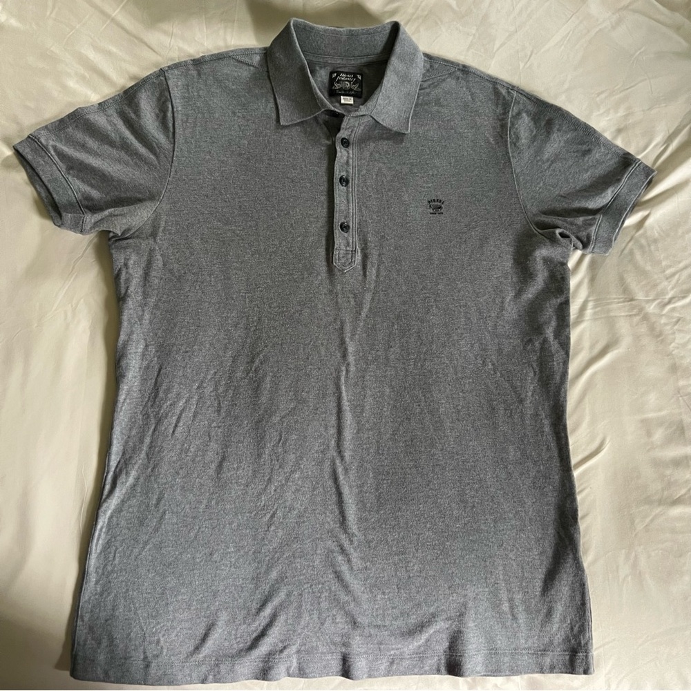 Diesel Men's Gray Polo Shirt Size Large